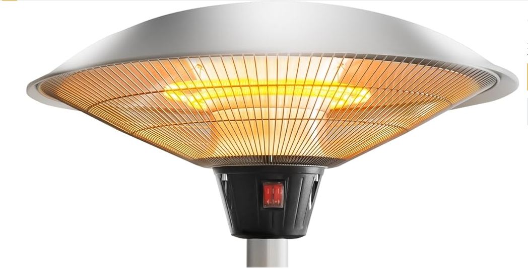 Distance between patio heater and ceiling